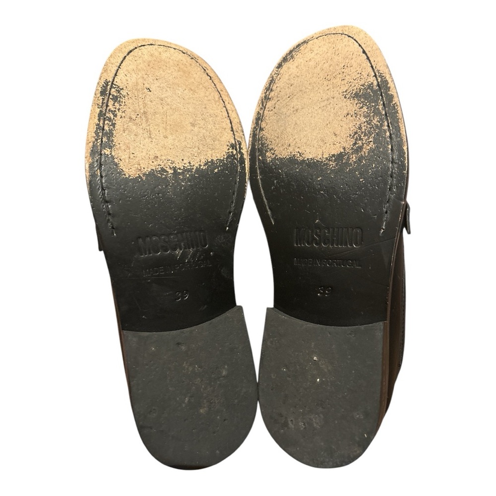 MOSCHINO Black Leather Loafers - Picture 4 of 4